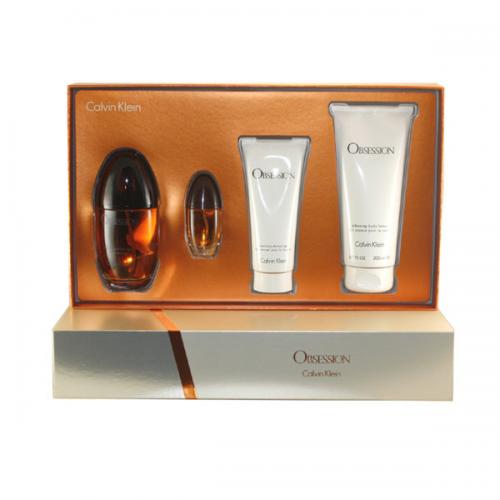 Gift Set Obsession 4pc 3.4 oz. EDP +By Calvin Klein