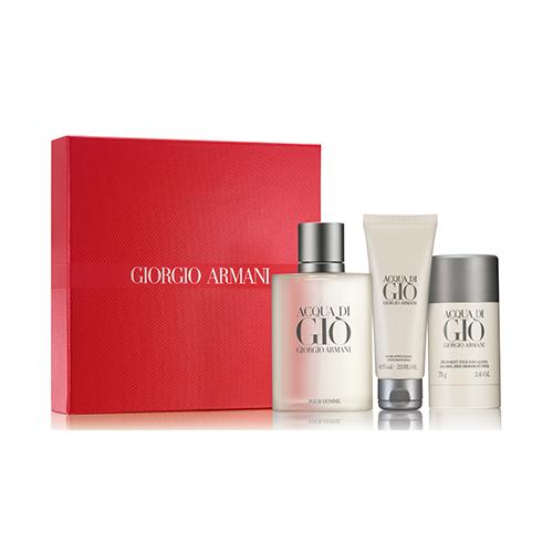 Gift Set Acqua di Gio 3pc 3.4 oz. EDT + By Giorgio Armani Men