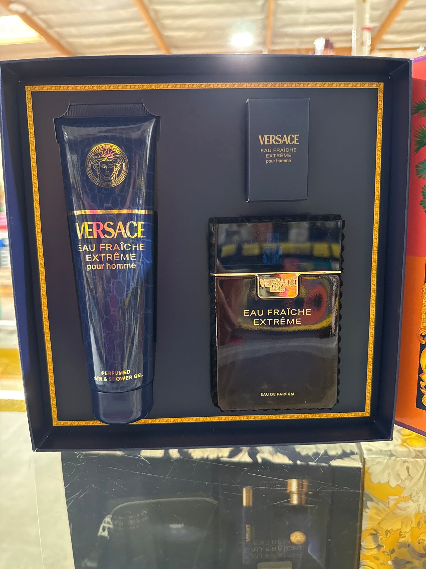 Gift Set Versace Eau Fraiche Extreme 3pc 3.4oz.+mini + A/S