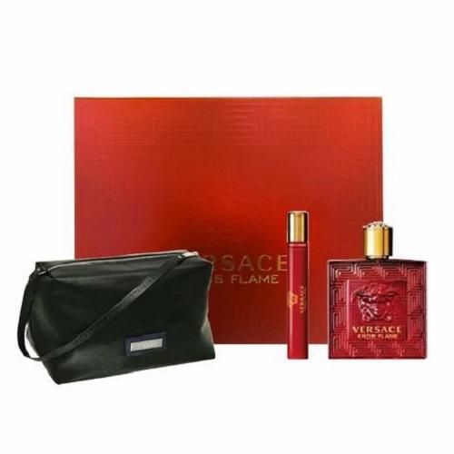 Gift Set Versace Eros Flame 3 pcs 3.4 oz. + mini+ Men