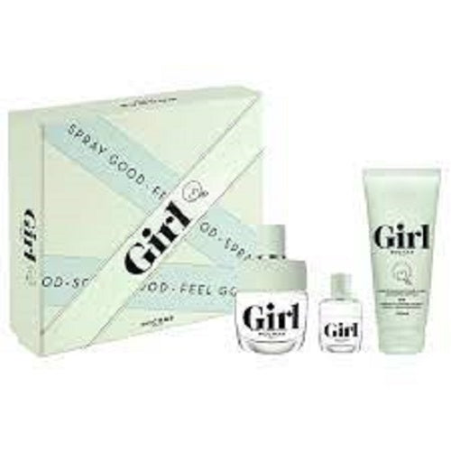 Gift Set Rochas Girl 3pc 3.4oz. EDT +0.15 oz. + S/G Women
