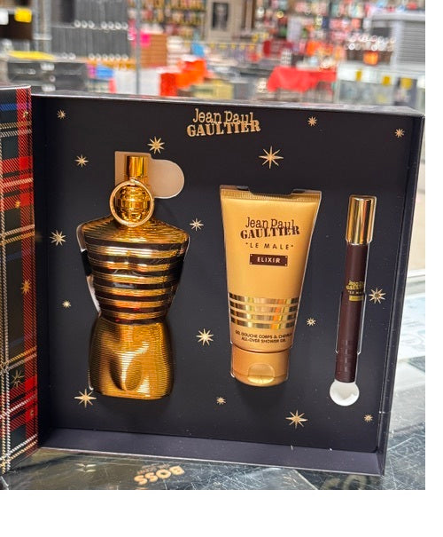 Gift Set Jean Paul Gaultier Elixir Parfum 3pc 4.2oz. + S/G + Mini