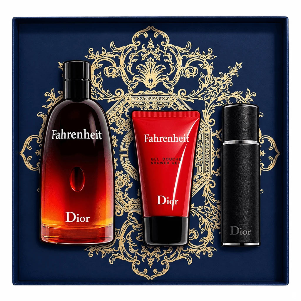 Set Dior Fahrenheit 3PC EDT 3.4 oz. Men