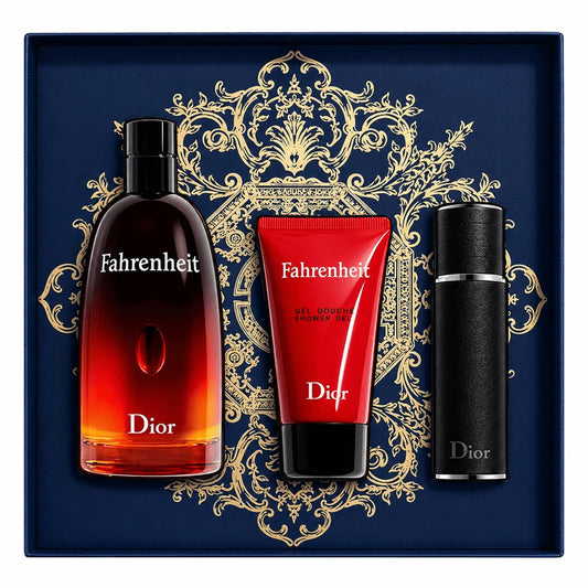 Set Dior Fahrenheit 3PC EDT 3.4 oz. Men