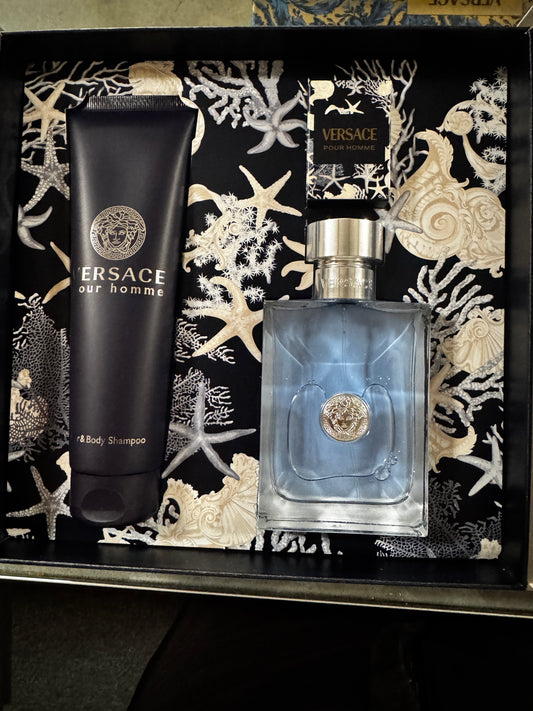 Gift Set Versace Homme 3pc 3.4 oz. + 10ml + S/G  Men