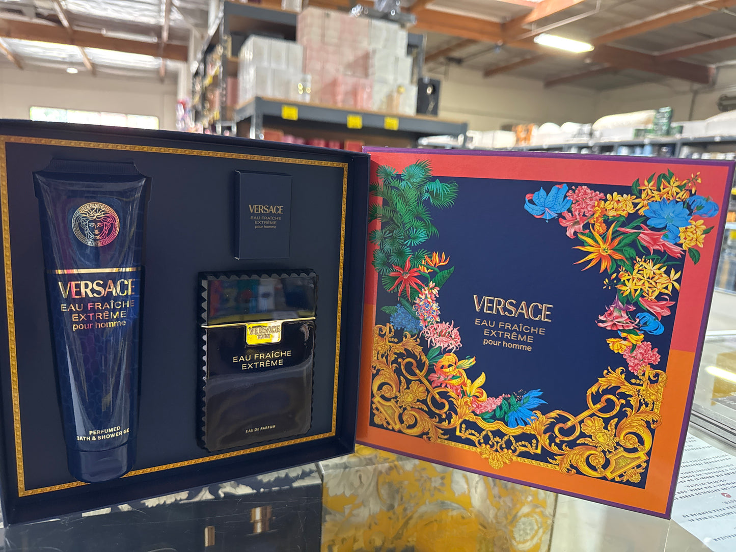 Gift Set Versace Eau Fraiche Extreme 3pc 3.4oz.+mini + A/S