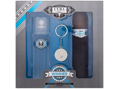 Gift Set Cuba Winner 3pc 3.4 oz. EDT + Key Chain + Men