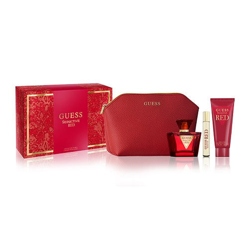 Gift Set Guess Seductive Red 4pc 2.5 oz Edt + Women