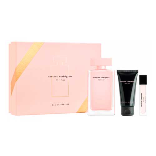 Gift Set Narciso Rodriguez 3pc 3.3 oz. + 0.33 oz. edp +1.6 oz. Body Lotion Women