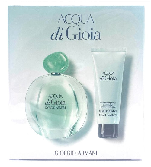 Set Acqua Di Gioia by Giorgio Armani 2pc 3.4 oz. EDP + 2.5 oz Body Lotion