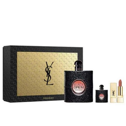 Gift Set Black Opium By YSL 3.0oz. + Mini + lipstick Women