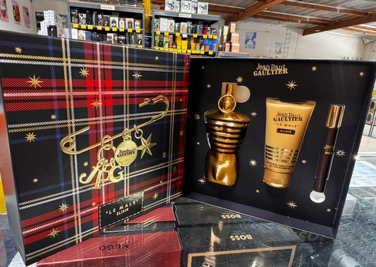 Gift Set Jean Paul Gaultier Elixir Parfum 3pc 4.2oz. + S/G + Mini