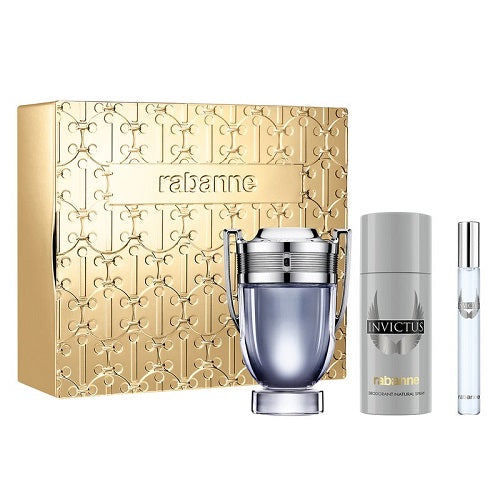 Gift Set Invictus 3 pc 3.4 oz. By Paco Rabanne Men