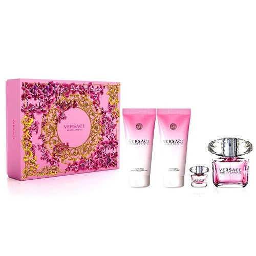Gift Set Versace Bright Crystal 4pc 3.0 oz. + 0.5 oz. + S/G + B/L Women