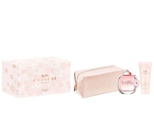 Gift Set Coach Floral 3pc 3.0 oz. EDP + Bag + B/L Women