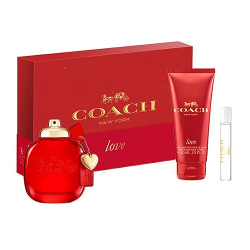 Gift Set Coach Love 3pc 3.4oz. EDP + .25ml + 3.4 oz. B/L Women