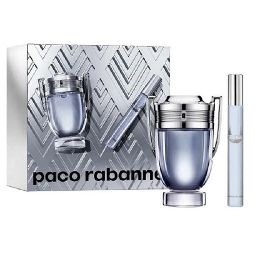 Set Invictus By Paco Rabanne 2pc 3.4 oz. EDT + 10ml Men
