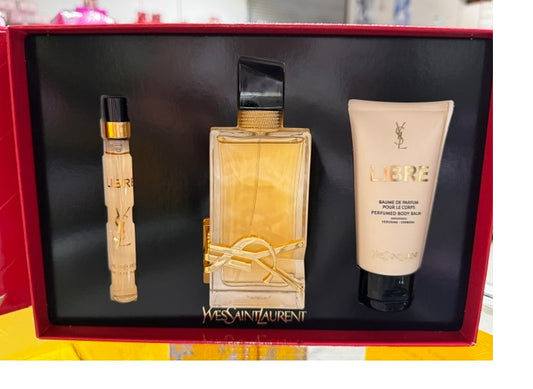 Gift Set Libre By Yves Saint Laurent 3pc 3.0 oz. EDP + 1.7oz. B/L + 0.33 oz. Women