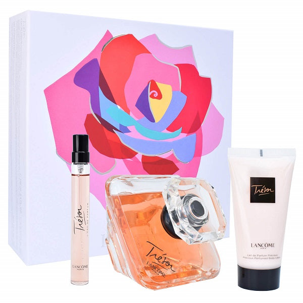 Gift Set Tresor By Lancome 3pc 3.4 oz. EDP + Women