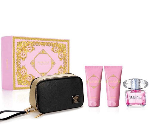 Gift Set Versace Bright Crystal 4pc 3.0 oz. EDT + Bag + B/L +S/G Women