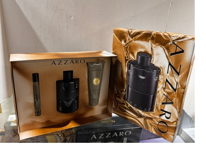 Gift Set Azzaro Wanted 3pc 3.4oz. EDT Intense Men