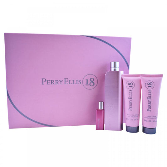 Gift Set Perry 18 4pc 3.4 oz. EDP + by Perry Ellis