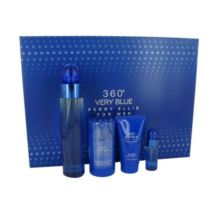 Gift Set 360 Very Blue 4pc 3.4 oz. + Men