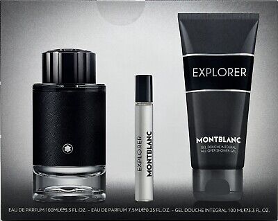 Gift Set Explorer by Mont Blanc 3pc 3.4 oz. Men