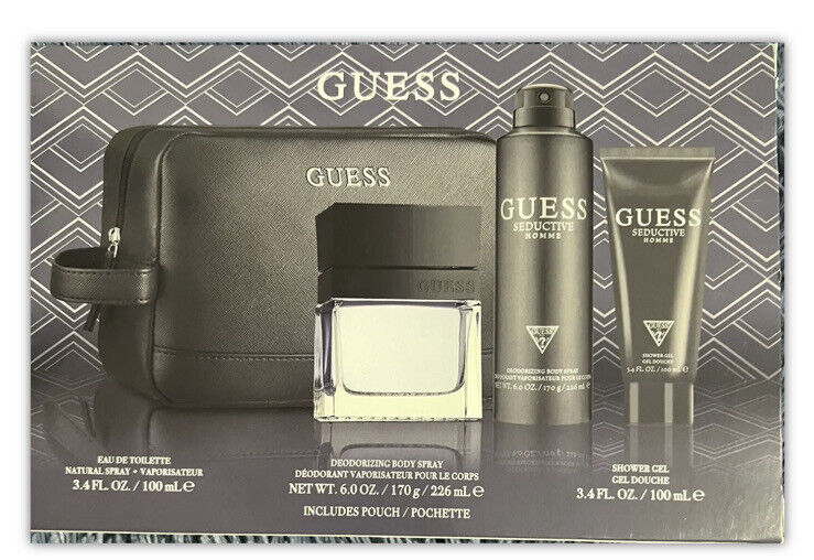 Gift Set Guess Seductive 4pc 3.4 EDT Men