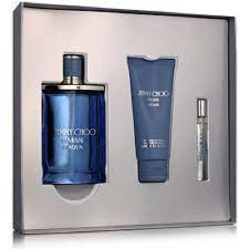 Gift Set Jimmy Choo Aqua 3pc 3.4 oz. EDT Men