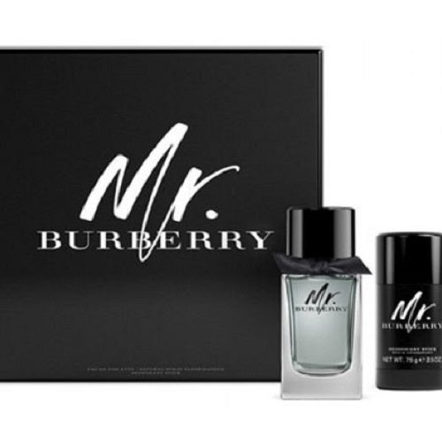 Gift Set Mr Burberry 2pc 3.4 oz EDT + Deo Men