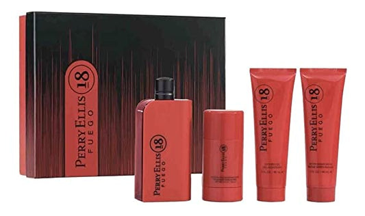 Set Perry 18 Fuego 4pc 3.4oz. By Perry Ellis  Men