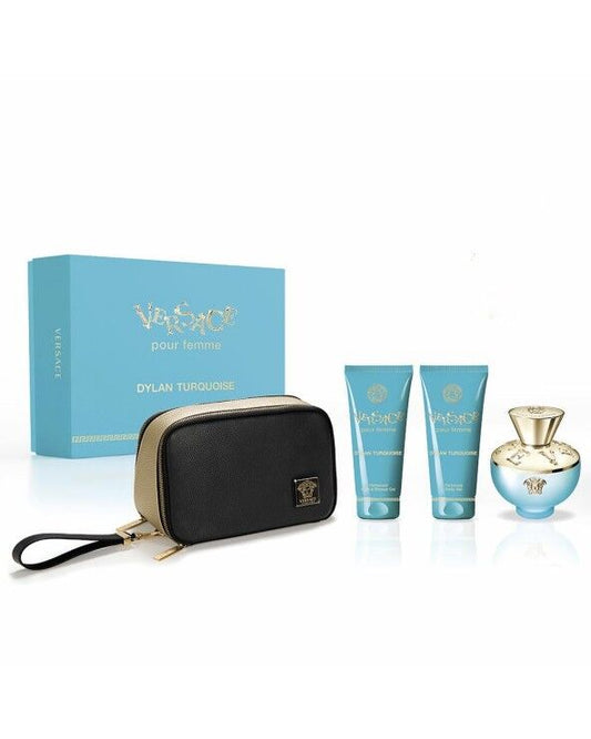 Gift Set Versace Dylan Turquoise 4pc 3.4 oz.