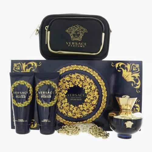 Gift Set Versace Dylan Blue W/Bag 4pc Women