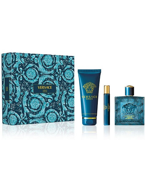 Set Versace Eros 3pc 3.4 oz. EDT + mini + S/G by Versace