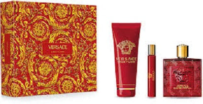 Gift Set Versace Eros Flame 3 pcs 3.4 oz. + mini+ Men