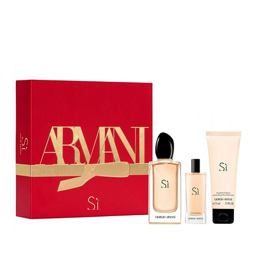 Gift Set Armani Si 3pc 3.4 oz. EDP + Women