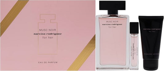 Gift Set Narciso Rodriguez Musc Noir 3pc 3.4 oz. EDP Women