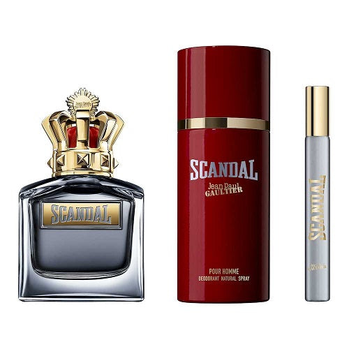 Gift Scandal By Jean Paul Gaultier 3pc 3.4 oz. + Deo + Mini Men