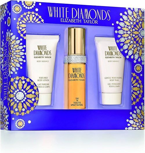 Gift Set White Diamonds By Elizabeth Taylor 3pc 3.4 oz. Women