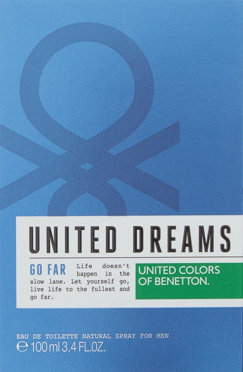 Benneton United Go Far 3.4 oz. EDT Men